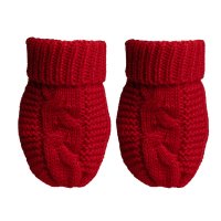 EBM800-R: Red Eco Cable Knit Mitten